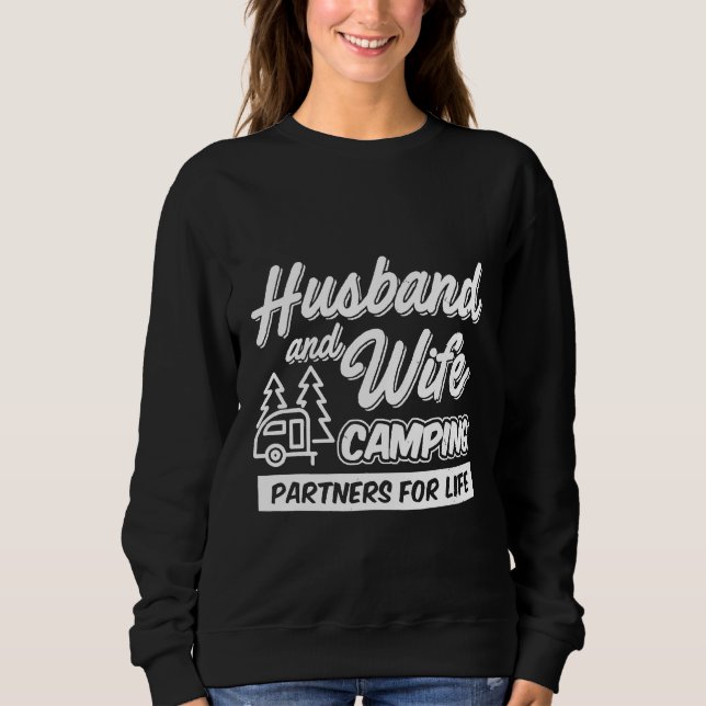 Sudadera Esposa Esposa Camping Socios Para Campamento Diver (Anverso)