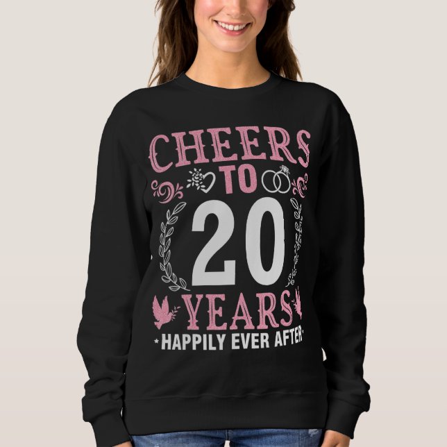 Sudadera Esposa Esposa Saluda Beber A 20 Años Feliz E (Anverso)