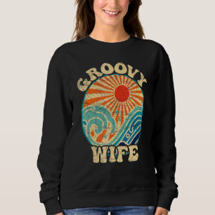 Sudadera Esposa Groovy Estética de los 70 Nostalgia Años 70