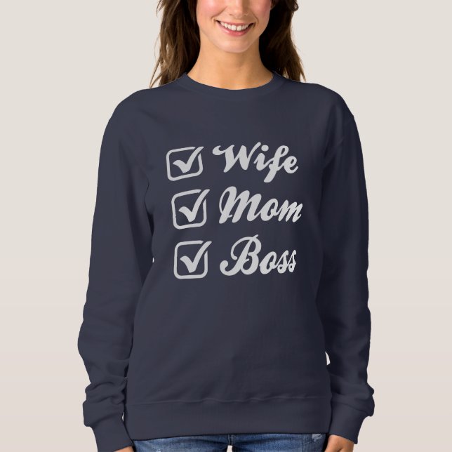 Sudadera Esposa Mamá Boss (Anverso)