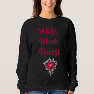 Sudadera Esposa Mamá Enfermera Heartbeat Lpn Hospital Enfer