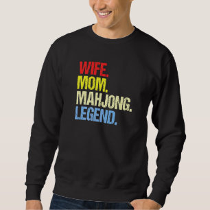 Sudadera Esposa Mamá Leyenda del Mahjong Jugador de Mahjong