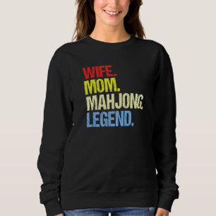 Sudadera Esposa Mamá Leyenda del Mahjong Jugador de Mahjong
