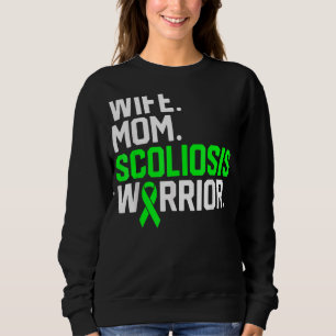 Sudadera Esposa Mamá Scoliosis Guerrero Conciencia De La Co