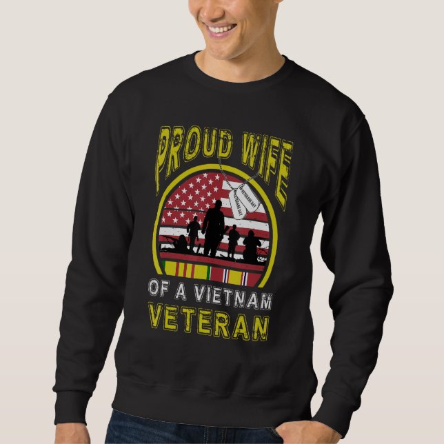 Sudadera Esposa orgullosa de veteranos Día del honor de Vie (Anverso)