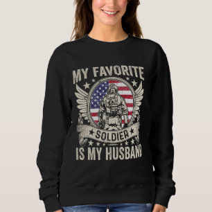 Sudadera Esposa Orgullosa Del Ejército Soldado Veterano Mar