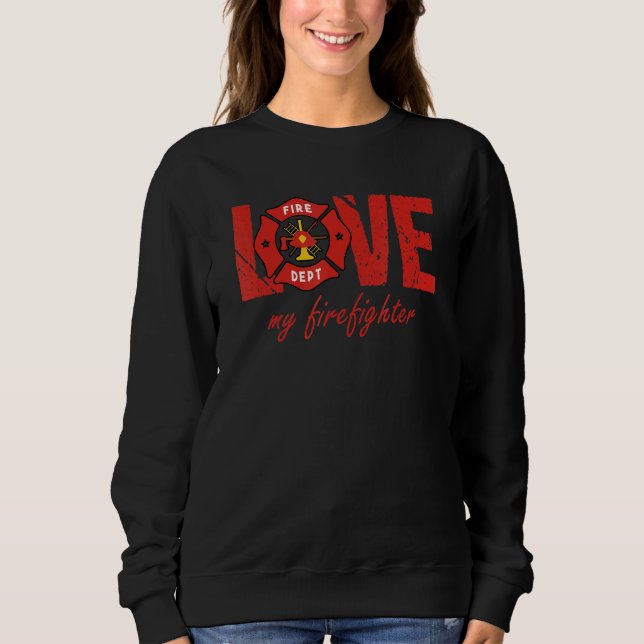 Sudadera Esposa Orgullosa Novia Fuego Bombardeando (Anverso)