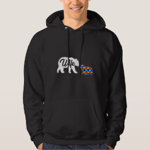 Sudadera Esposa Osa Autismo Conciencia Amor Apoyo a la Fami