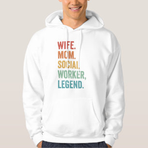Sudadera Esposa papá trabajador social leyenda Día de la Ma