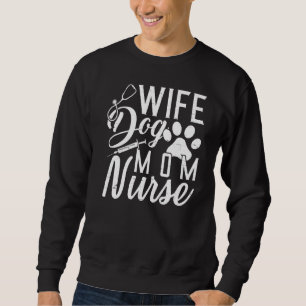Sudadera Esposa Perro Mamá Enfermera a Stethoscope Mascota