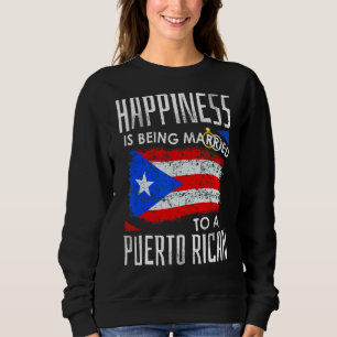 Sudadera Esposa puertorriqueña Felicidad casada con Puerto