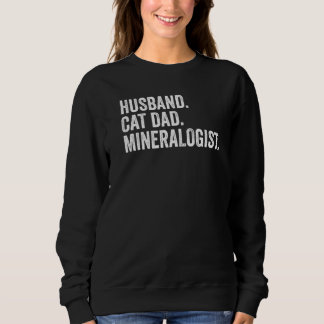 Sudadera Esposo de hombre papá de gato mineralogista geólog
