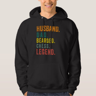 Sudadera Esposo de hombres papá Leyenda de ajedrez con barb