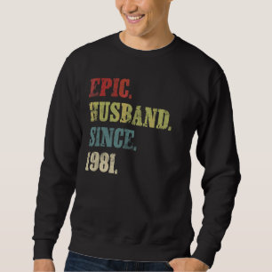 Sudadera Esposo épico desde 1981 41º Aniversario Boda