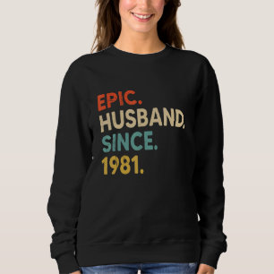 Sudadera Esposo épico desde 1981 41º Aniversario Boda V
