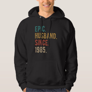 Sudadera Esposo épico desde 1985 37º Aniversario Boda F