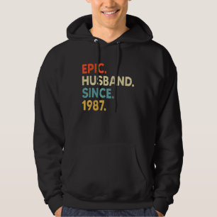 Sudadera Esposo épico desde 1987 35º Aniversario Boda V