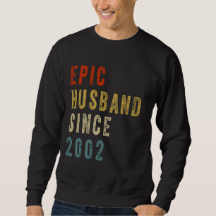Sudadera Esposo épico desde 2002 Pareja 22ª boda Annive