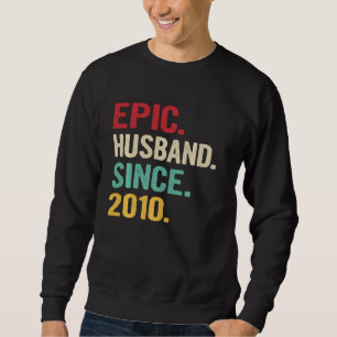 Sudadera Esposo épico desde 2010 Divertido marido 11º anive