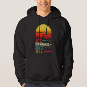 Sudadera Esposo épico masculino desde 1975, feliz aniversar