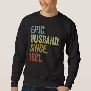Sudadera Esposo épico masculino desde el aniversario Boda d