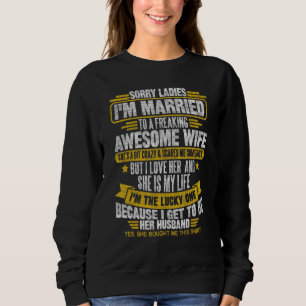Sudadera Esposo Lo siento Damas Estoy Casado Con Una Espald