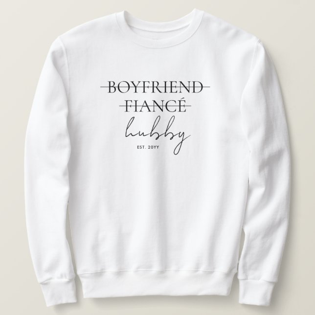 Sudadera Esposo moderno de guión minimalista (Anverso del diseño)