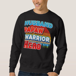 Sudadera Esposo Papaw Héroe Héroe Padre Día Retro Vintage