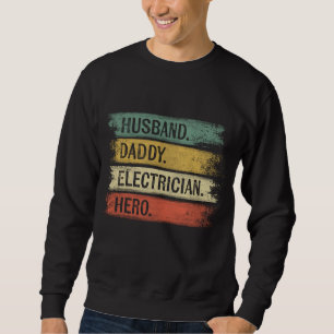 Sudadera Esposo Papi Héroe Eléctrico Funny Lineman Dad G