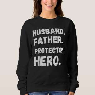 Sudadera Esposo Papi Protector Hero Fathers Day Vintage