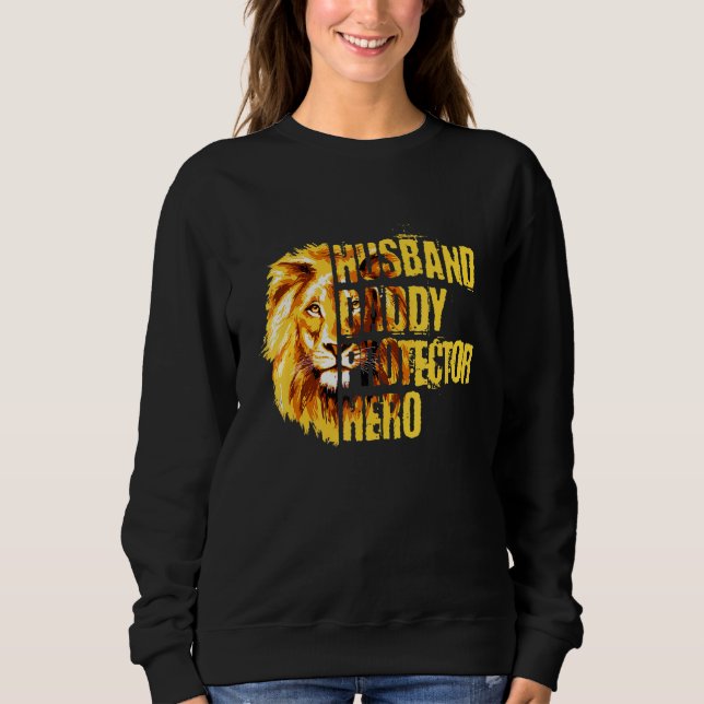 Sudadera Esposo Papi Protector Hero León (Anverso)