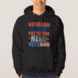 Sudadera Esposo Papi Protector Hero Veterano Véteras Día 1