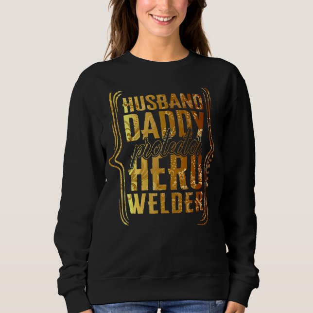 Sudadera Esposo Papi Protector Hero Weler Dye Golden (Anverso)