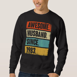 Sudadera Esposo retro asombroso desde 1983 39 Aniver Boda
