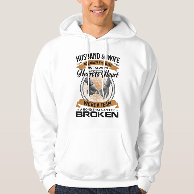 Sudadera Esposo y Esposa se unen como equipo (Anverso)
