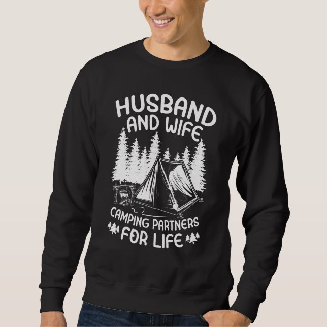 Sudadera Esposos y esposas Camping Partners para Camper Lif (Anverso)