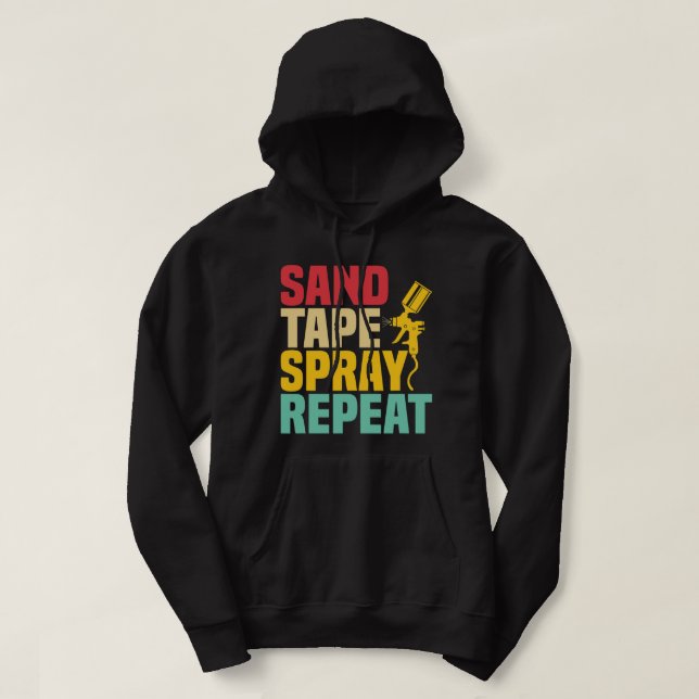 Sudadera Espray de cinta de arena Repita la técnica del pro (Diseño del anverso)