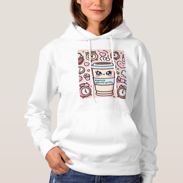 Sudadera Espresso Yourself Gently – Arte Kawaii (Anverso)