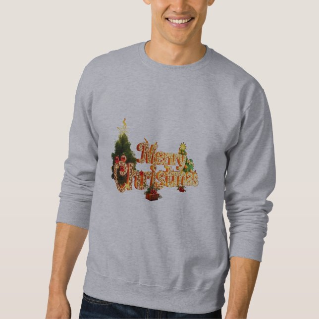 Sudadera Espuma de Navidades dorados - Árbol festivo (Anverso)