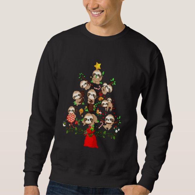 Sudadera Espumas finas del árbol de navidad iluminan eslóga (Anverso)