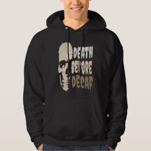 Sudadera Esqueleto adicto al café vintage muerte antes que