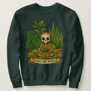 Sudadera Esqueleto Amante de las Plantas   Plantas No Perso