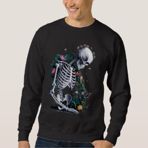 Sudadera Esqueleto con flores y abejas - Vida y muerte