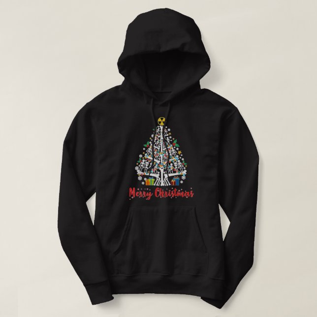 Sudadera Esqueleto de árbol de Navidad Navidad Navidad Radi (Diseño del anverso)