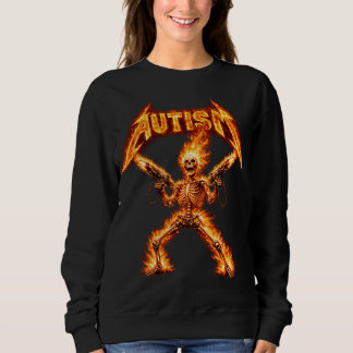 Sudadera Esqueleto de autismo divertido meme específico ext