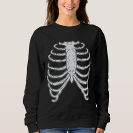 Sudadera Esqueleto de caja torácica humana de dibujos anima