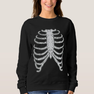 Sudadera Esqueleto de caja torácica humana de dibujos anima