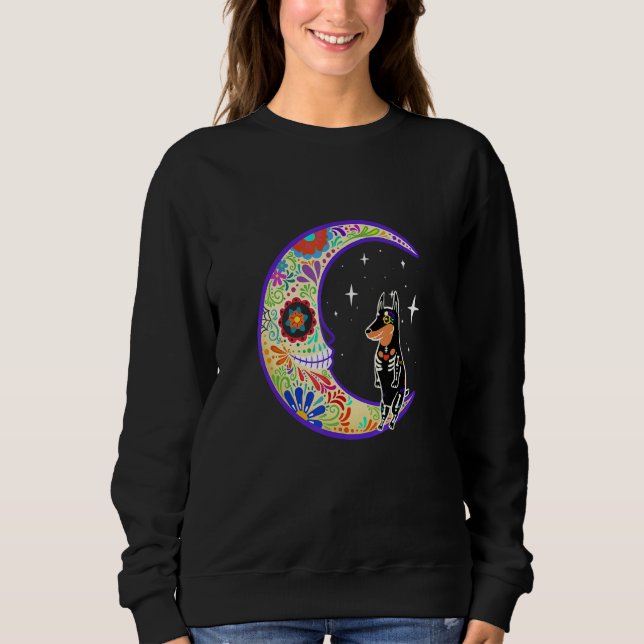 Sudadera Esqueleto de Doberman Dia De Los Muertos (Anverso)