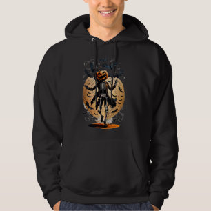Sudadera Esqueleto de Halloween bailando con una calabaza