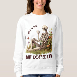 SUDADERA ESQUELETO DE HALLOWEEN CON CAFÉ